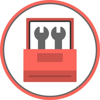 araç kutusu simgesi, vektör illüstrasyonu basit tasarım