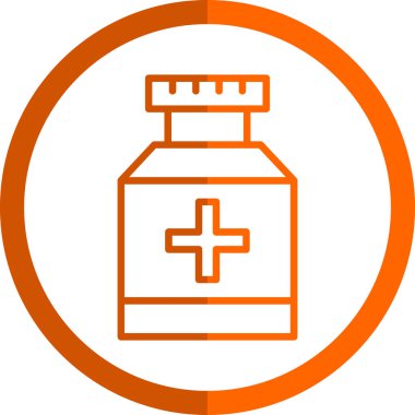 tıbbi şişe yuvarlanmış simge