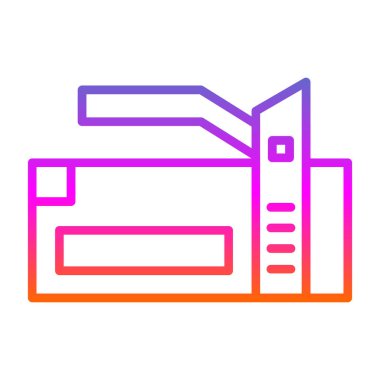 Bilgisayar simgesi vektörü. İnce çizgi işareti. izole edilmiş sınır sembolü çizimi