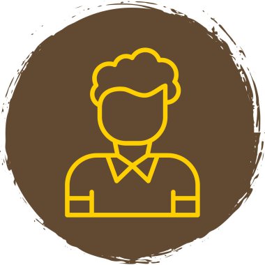 adam düz simge vektör çizim 