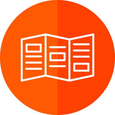 Broşür simgesi, vektör illüstrasyonu basit tasarım