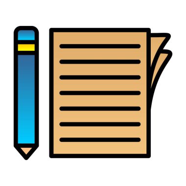 belge simgesi, vektör illüstrasyonu basit tasarım