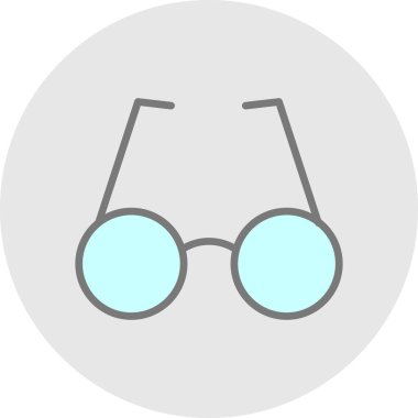 gözlük simgesi, vektör illüstrasyonu 