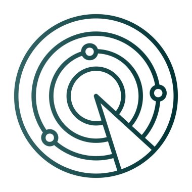 Radar modern simgesinin vektör illüstrasyonu              