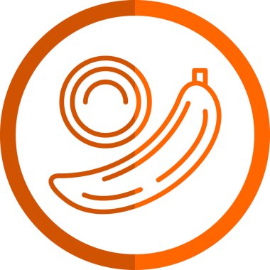 Muz. Web simgesi basit illüstrasyon