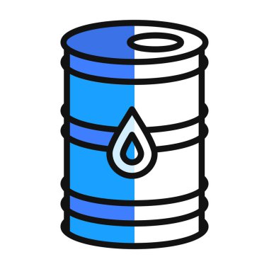 Petrol varili ikonu. Ağ için varil vektör simgelerinin özet çizimi