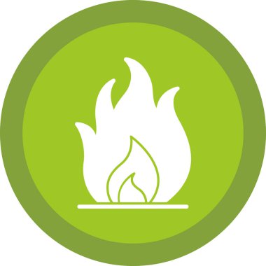 Yangın. Web simgesi basit illüstrasyon