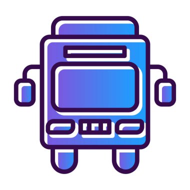 Otobüs. Web simgesi basit illüstrasyon             