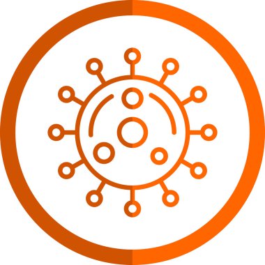 Virüs simgesi, vektör illüstrasyonu, düz tasarım