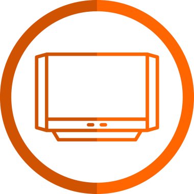 TV simgesi vektör illüstrasyonu 