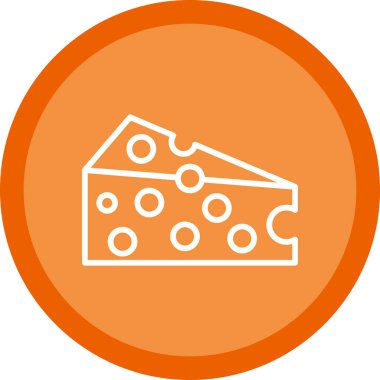 Peynir simgesinin vektör illüstrasyonu  