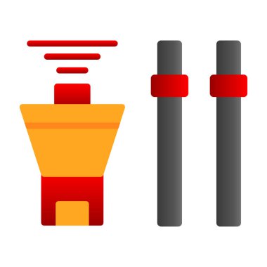 Ağ simgesini, vektör illüstrasyonunu yükselt. 