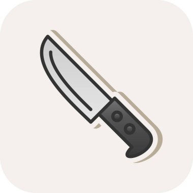 Bıçak düz simgesi, vektör illüstrasyonu 