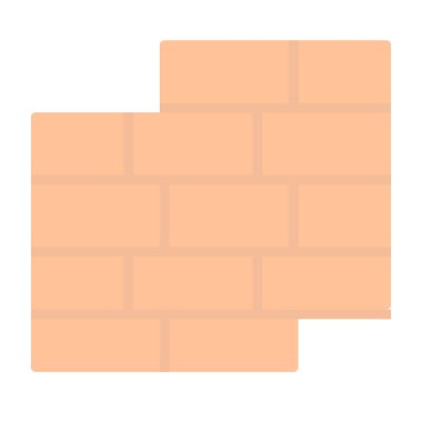 İnşaat tuğlaları düz simge, vektör illüstrasyonu