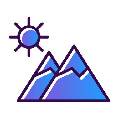 dağ ikonu vektör illüstrasyonu