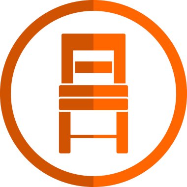 Modern b 'nin vektör illüstrasyonu sandalye ikonundan yoksun