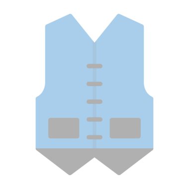 Yelek giysi simgesinin vektör illüstrasyonu 