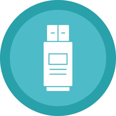 USB web simgesi, vektör çizim 