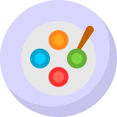 Palet palet ressamı simgesi düz biçimli