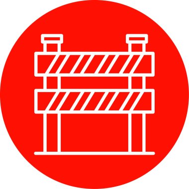 bariyer simgesi basit illüstrasyon