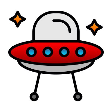 Uzaylı simgesi, vektör illüstrasyonu