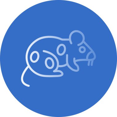 Sıçan! Web simgesi basit illüstrasyon 