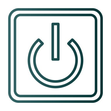 Güç Düğmesi simgesi, vektör illüstrasyonu 