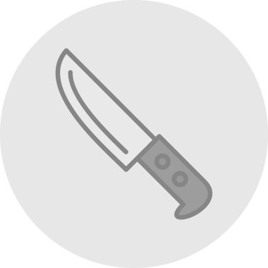 Bıçak düz simgesi, vektör illüstrasyonu 