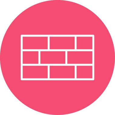 İnşaat tuğlaları düz simge, vektör illüstrasyonu