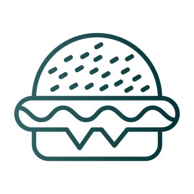 Hamburger ikonu vektör illüstrasyonu, web tasarımı