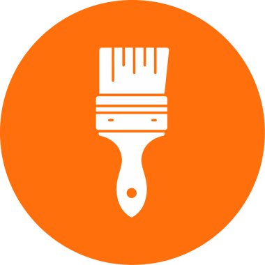 Boya fırçası simgesinin vektör illüstrasyonu