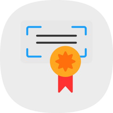 Sertifika ödülü simgesi, özet vektörü