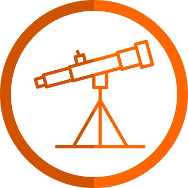 Basit Teleskop simgesi, vektör illüstrasyonu