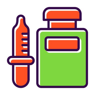 İlaç şişesinin vektör simgesi