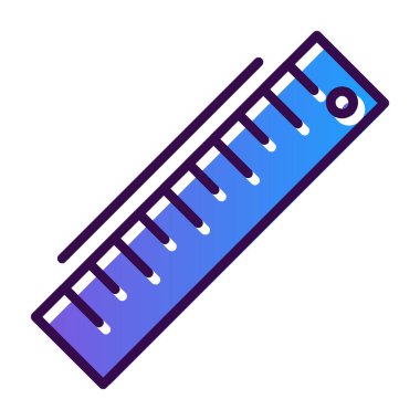ruler icon, vector illustration simple design