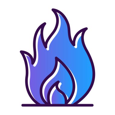 Yangın. Web simgesi basit illüstrasyon