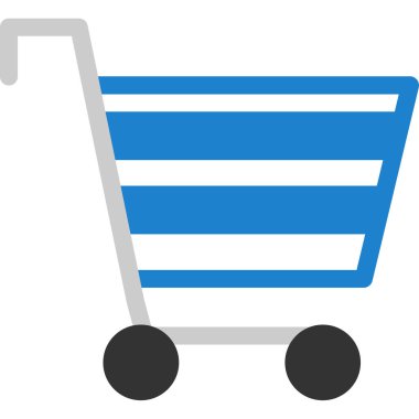 Alışveriş arabası simgesi, vektör illüstrasyonu 