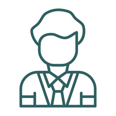 adam düz simge vektör çizim 