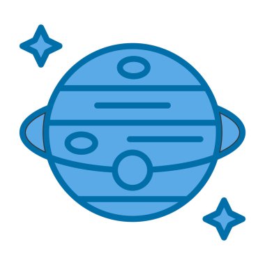 gezegen simgesi, vektör illüstrasyonu basit tasarım