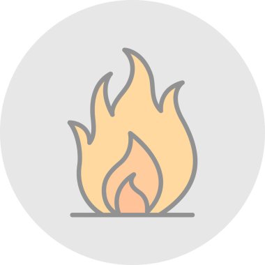 Yangın. Web simgesi basit illüstrasyon