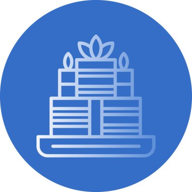 Kek ikonu. Web için basit bir pasta vektör sembolü çizimi