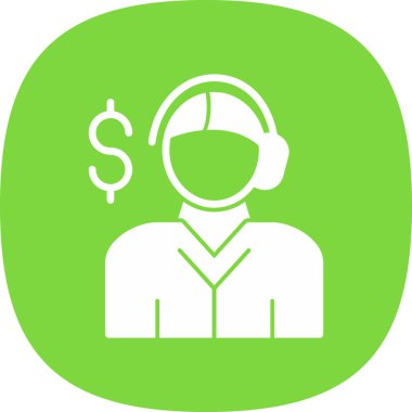 Salesman web icon vector illustration