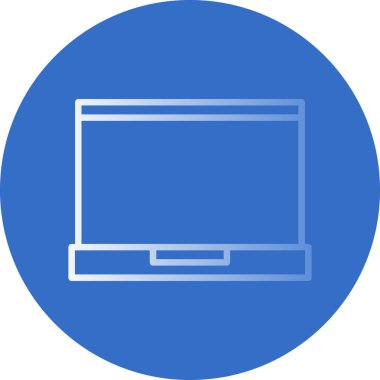 dizüstü bilgisayar simgesi, vektör illüstrasyonu basit tasarım