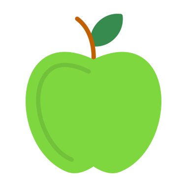 Elma. Web simgesi basit illüstrasyon