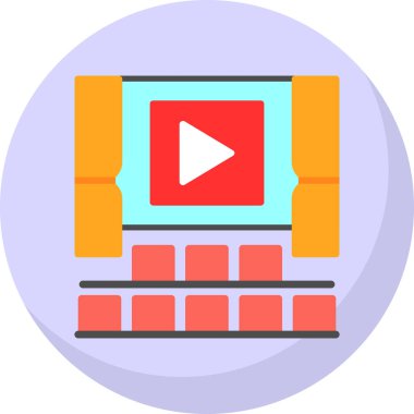 Video oynatımını simge vektör çizim