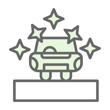 araba yıkama ikonu vektör illüstrasyonu