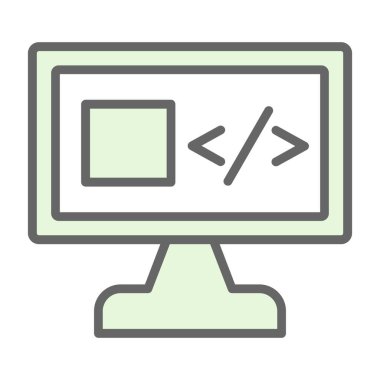 Bilgisayar simgesi. vektör illüstrasyonu