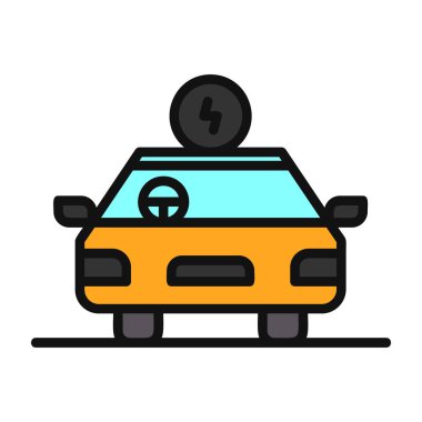 Araba servisi. Basit illüstrasyon