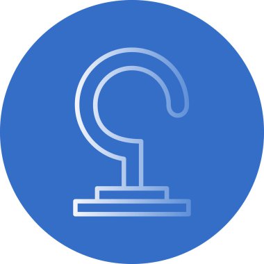 Mavi bir simgenin vektör illüstrasyonu