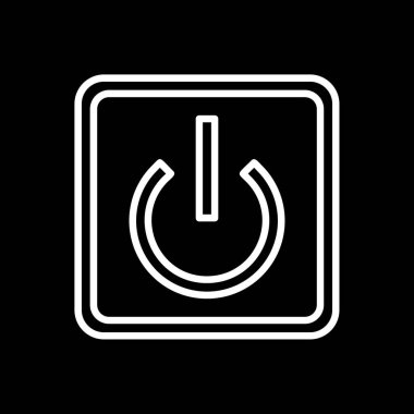 Güç Düğmesi simgesi, vektör illüstrasyonu 